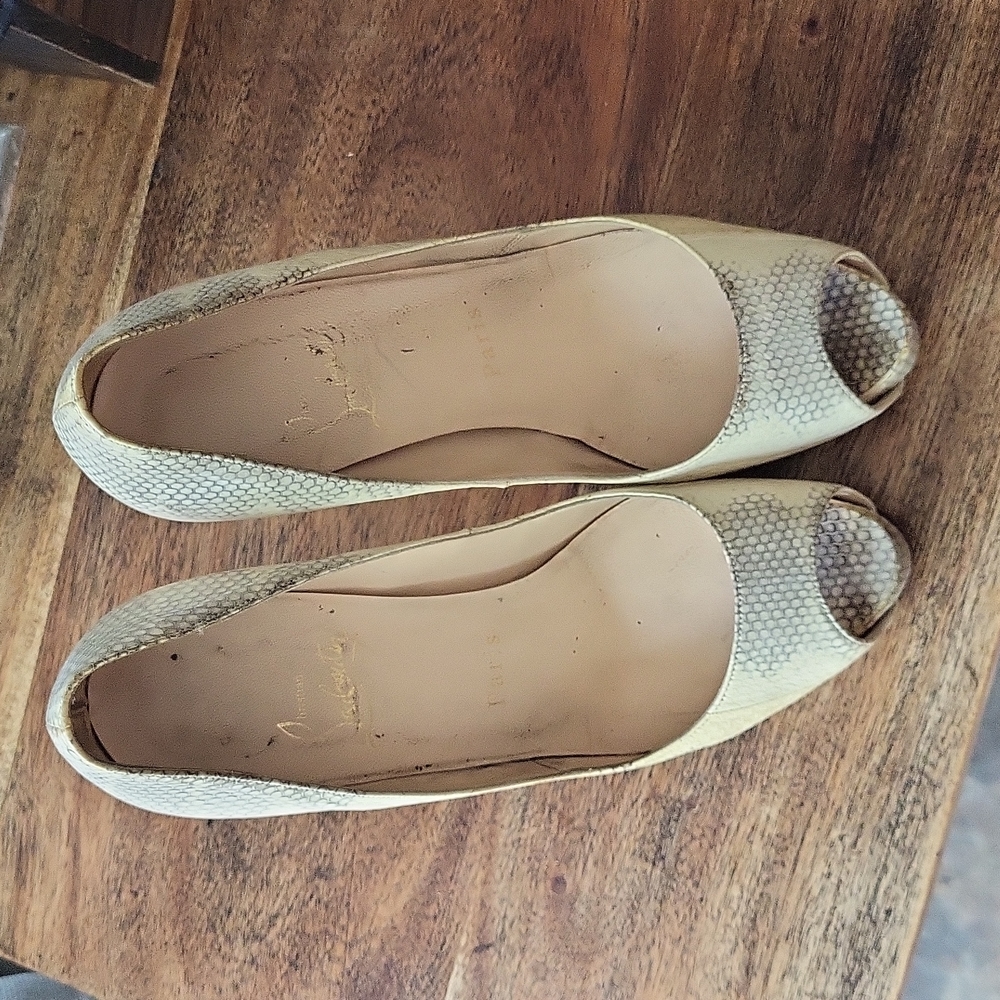 Open Toe Snake Heels - image 3